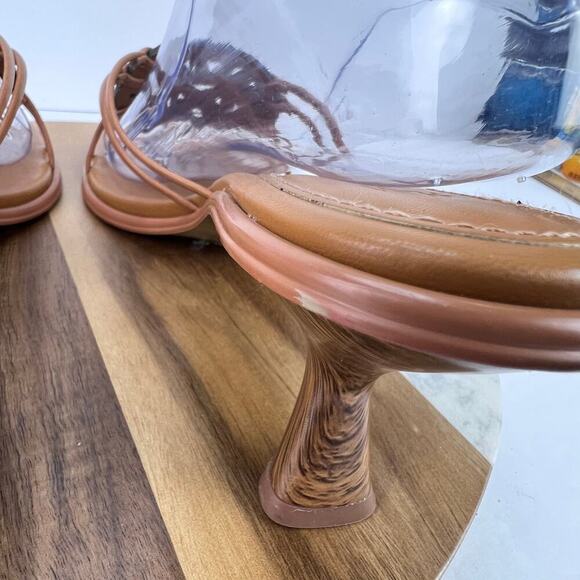 H&M Monogram Vegan Leather Kitten Heel Square Toe SANDALS EU41 INSTAGRAM - Picture 9 of 10